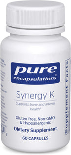 Pure Encapsulations Synergy K - Vitamina D3, K1 y K2 - 60 Cápsulas