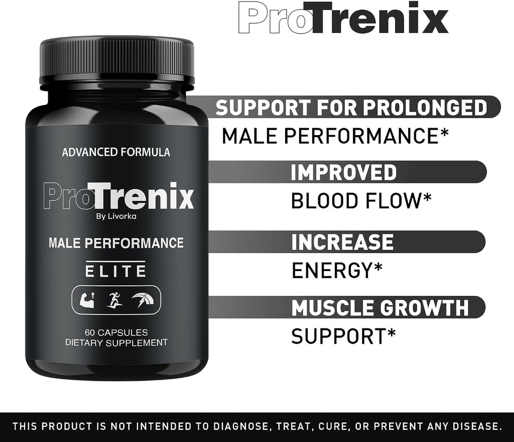 (3 Pack) ProTrenix Pills, ProTrenix Pills for Men, ProTrenix Capsules, ProTrenix Supplement Capsules All Natural Support - Premium Formula, ProTrenix Advanced Formula, 180 Capsules for 3 Month