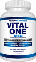 Arazo Nutrition Vital One Multivitamínico para Hombres - Complemento Alimenticio con Superalimentos - 150 Cápsulas Veganas