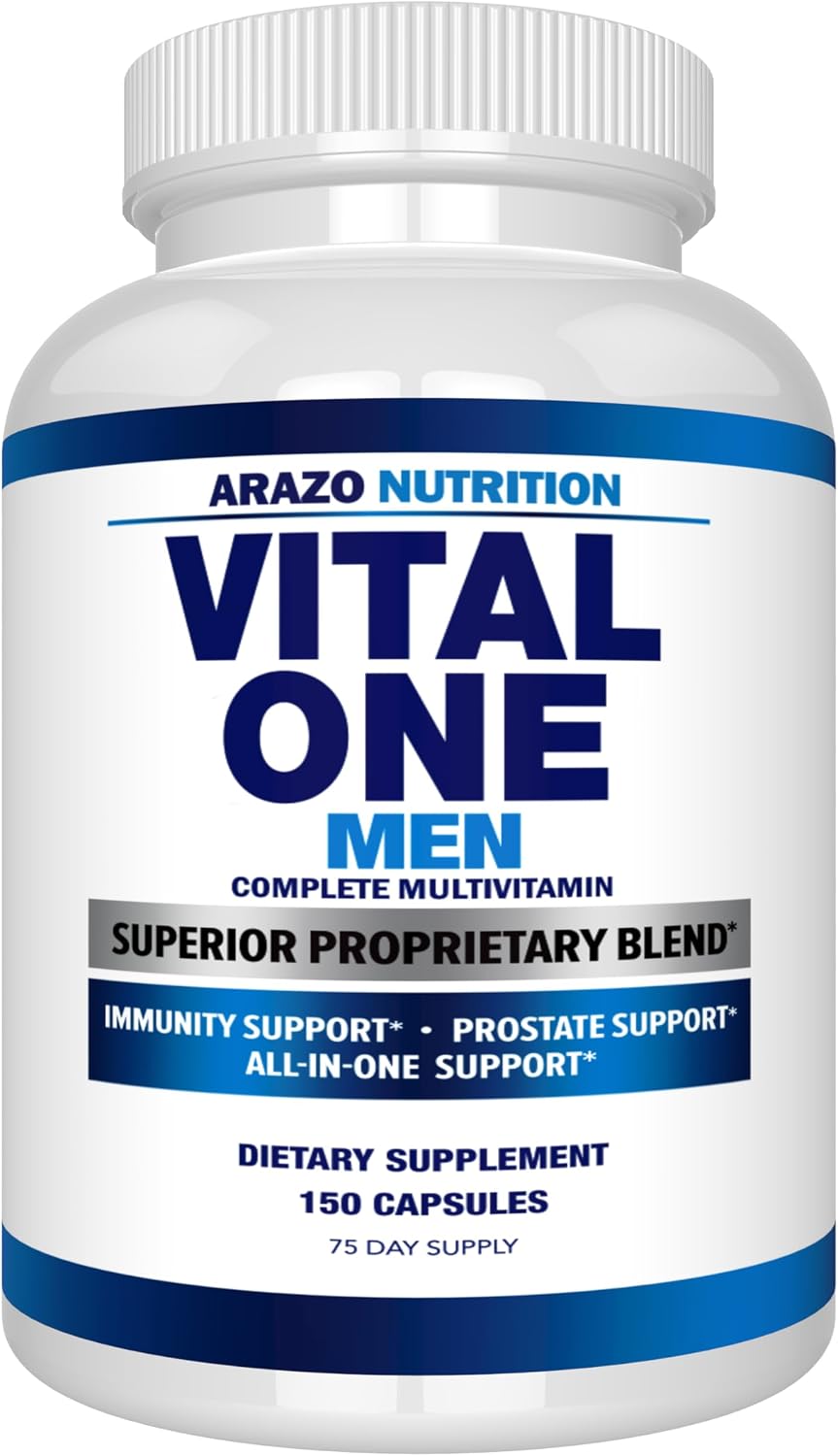 Arazo Nutrition Vital One Multivitamínico para Hombres - Complemento Alimenticio con Superalimentos - 150 Cápsulas Veganas