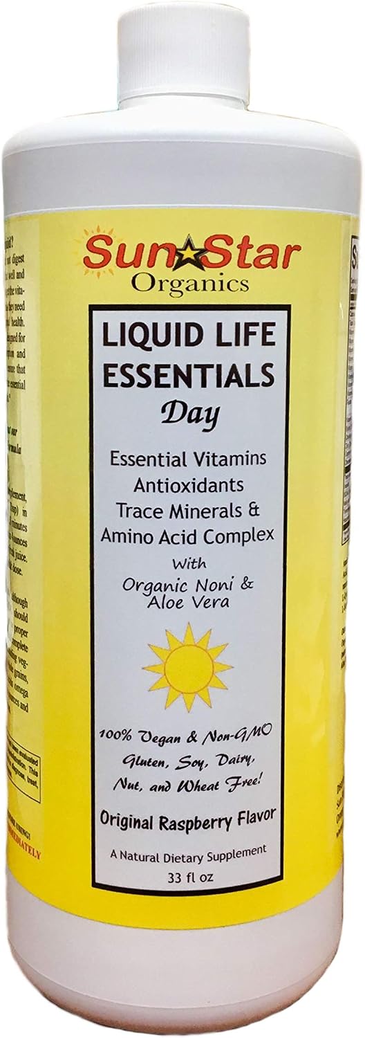 Sun Star Organics Multivitaminas Líquidas con Noni y Aloe Vera, 33 fl oz