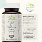 HerbEra Hojas de Frambuesa Roja Orgánicas – Bienestar Femenino, Rubus Idaeus, 60 Cápsulas Veganas