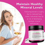 R-Kane Nutritionals Barisentials Suplemento Multimineral Bariátrico – Polvo Post-Cirugía – Sabor Fresa-Limón – 240g