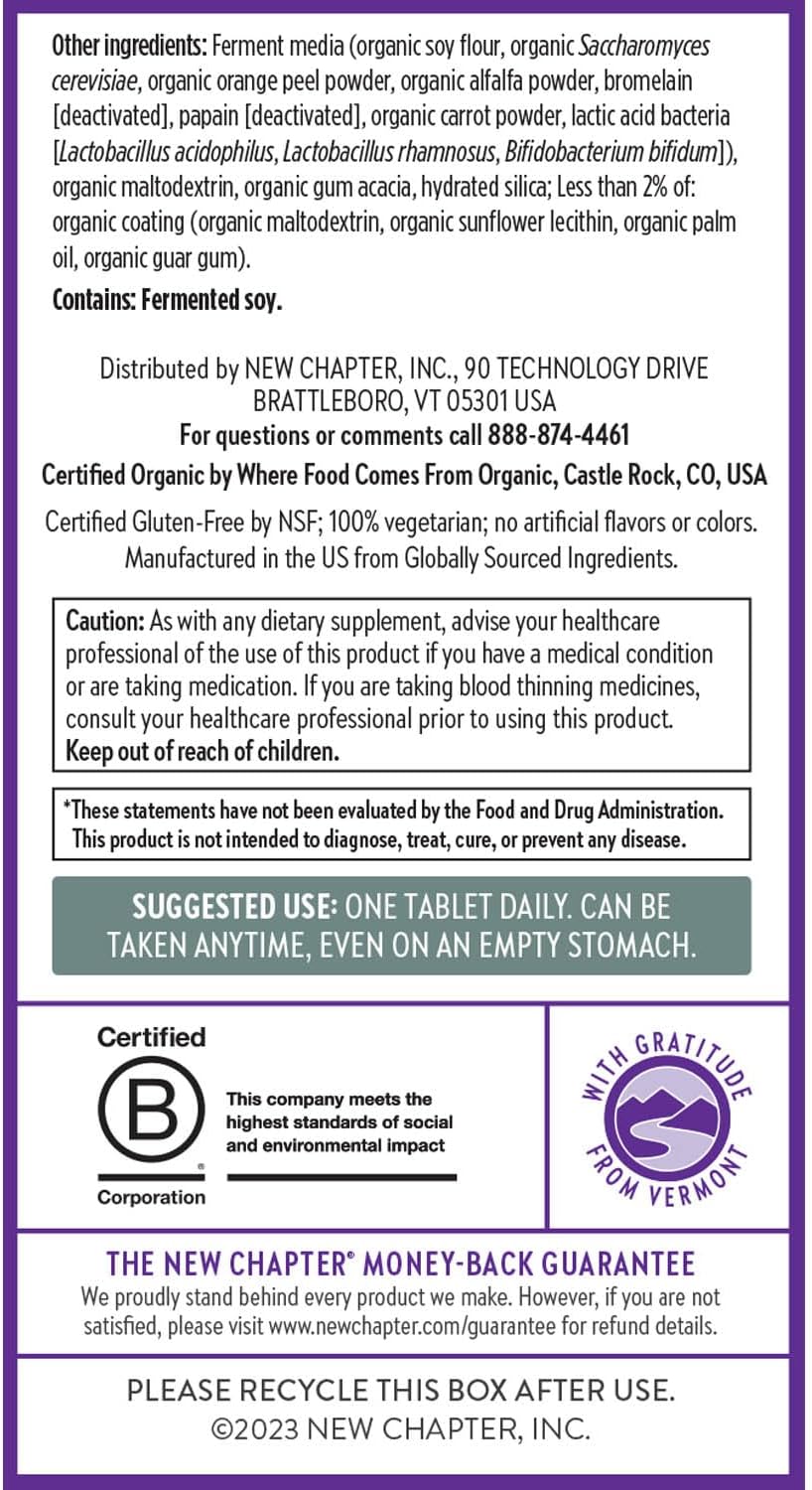 New Chapter One Daily Multivitamínico para hombre 40+ - 48 Comprimidos