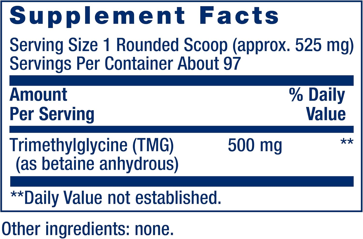 Life Extension TMG en polvo – Trimetilglicina – 50 g
