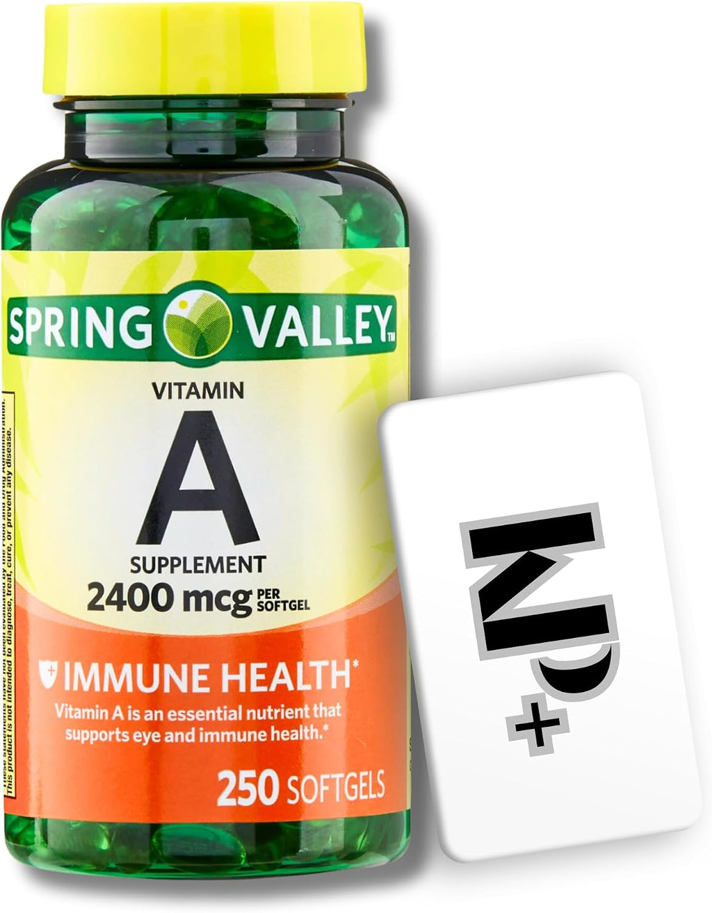 Spring Valley Vitamina A, 2400 mcg, 250 Cápsulas Blandas
