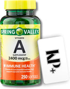 Spring Valley Vitamina A, 2400 mcg, 250 Cápsulas Blandas