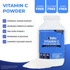 C-Salts Ácido Ascórbico en Polvo Puro - 1000 mg por Dosis - 680 Servicios - 680 g