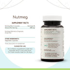 HerbEra Nuez Moscada 60 Cápsulas, 500 mg, Nuez Moscada Orgánica (Rou Dou Kou, Myristica Fragrans) Fruto Seco