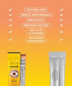 Neutonic Mezcla Nootrópica en Polvo Sabor Peach Mango | 16 Sticks | Sin Cafeína, Sin Azúcar | Apoyo a la Memoria, Concentración y Función Cognitiva