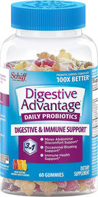 Schiff Sustenex Probiotic Gummies Assorted Fruit Flavor - 60 Gummies