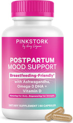 Pink Stork Apoyo Posparto - Suplemento para el Estado de Ánimo - 30 Días