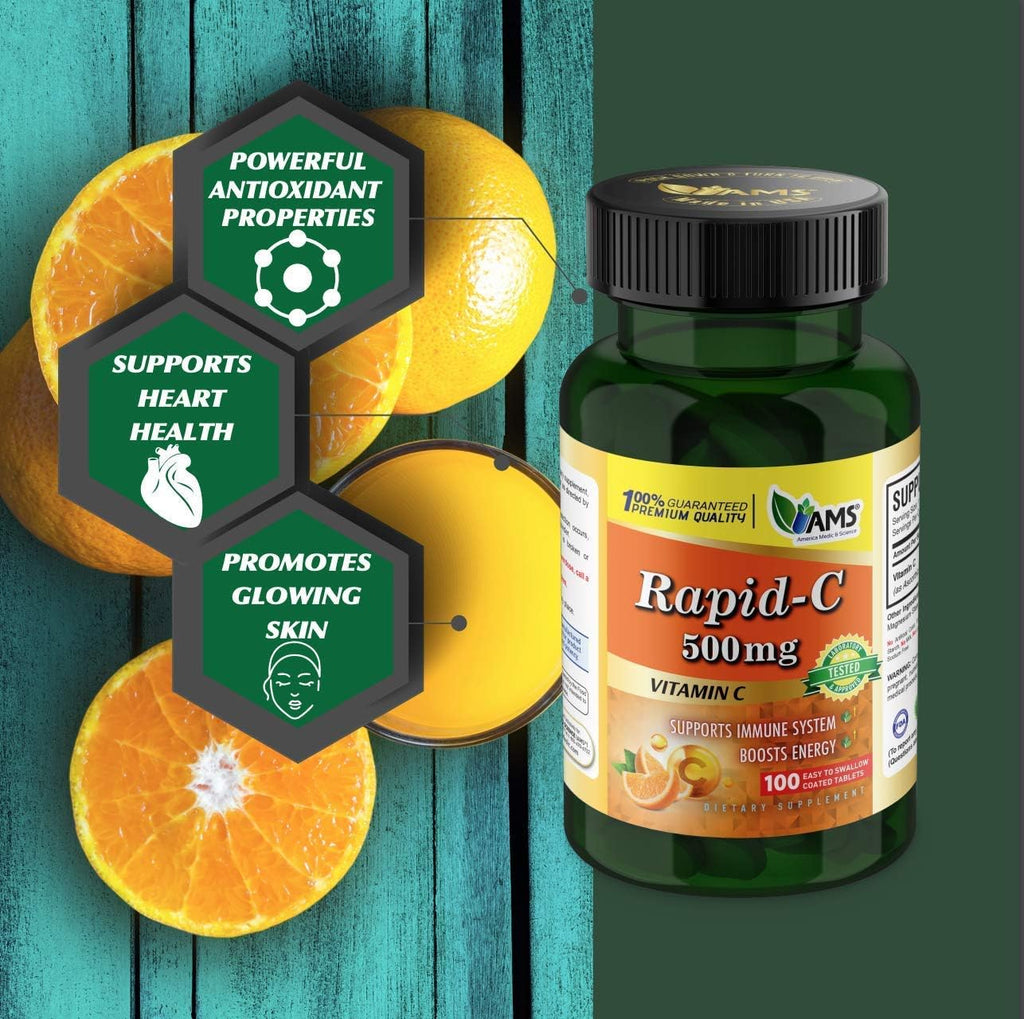 America Medic & Science Rapid-C Vitamina C 500 mg - 100 Comprimidos