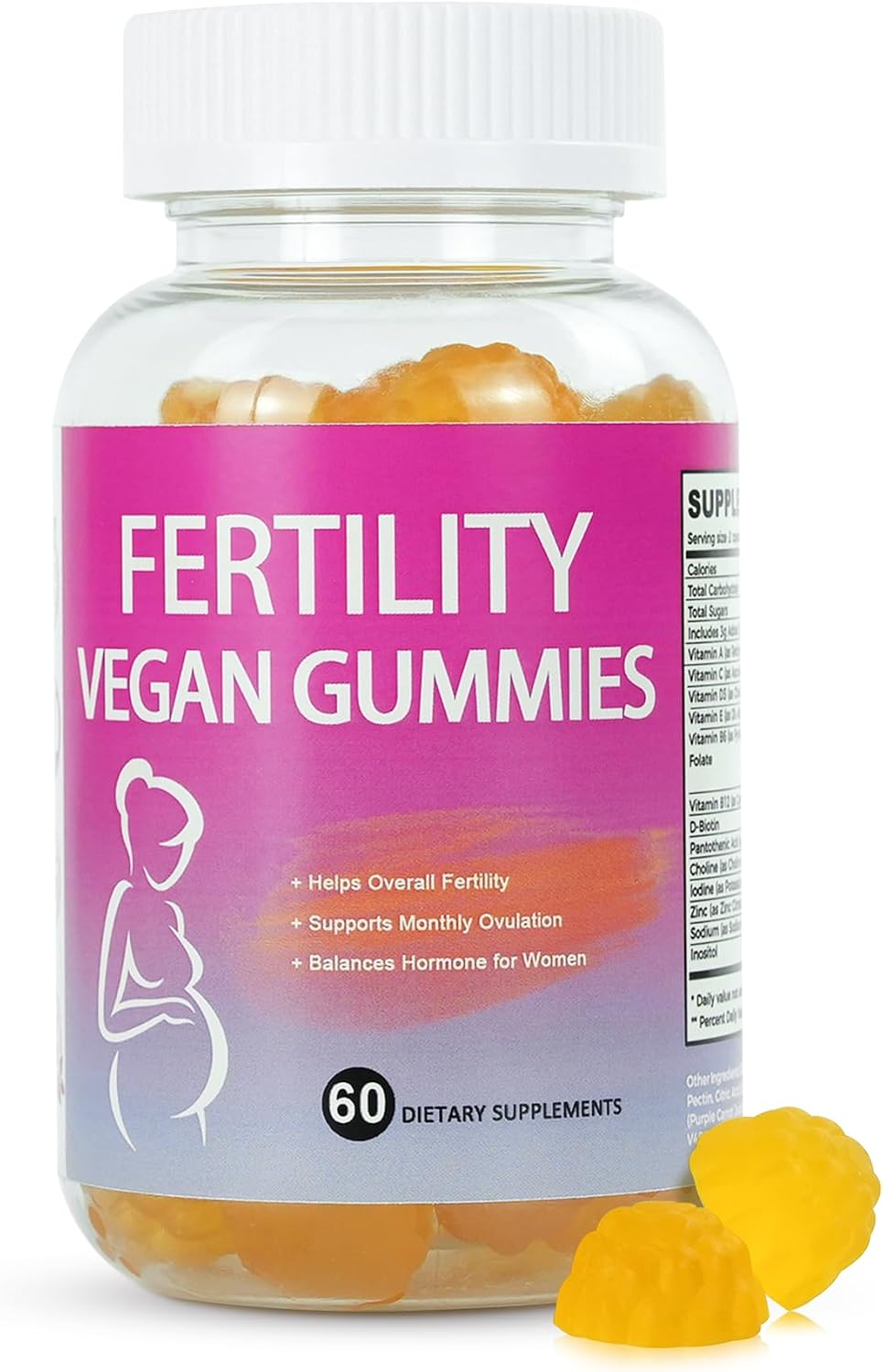 Gomitas de Fertilidad para Mujer con Ácido Fólico e Inositol - 60 unidades