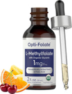 Carlyle L-Methylfolate Gotas 1 mg, 60 ml - Complemento Alimenticio Líquido Sublingual con Glicerina Orgánica