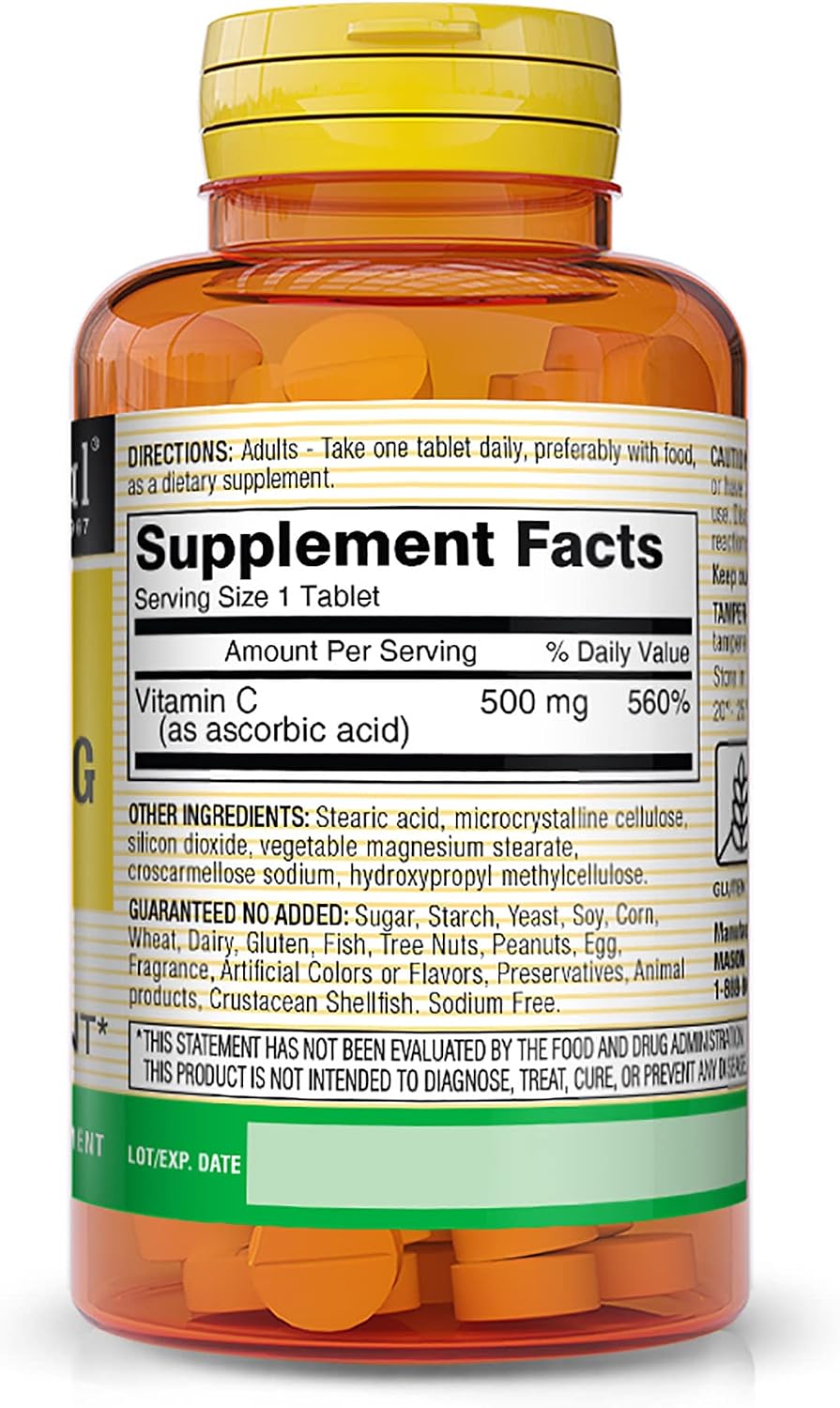 MASON NATURAL Vitamina C 500 mg - 100 Comprimidos