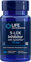 Life Extension 5-LOX Inhibitor con AprèsFlex®, 100 mg, Extracto Estandarizado de Boswellia serrata, 60 Cápsulas