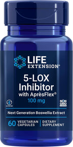 Life Extension 5-LOX Inhibitor con AprèsFlex®, 100 mg, Extracto Estandarizado de Boswellia serrata, 60 Cápsulas