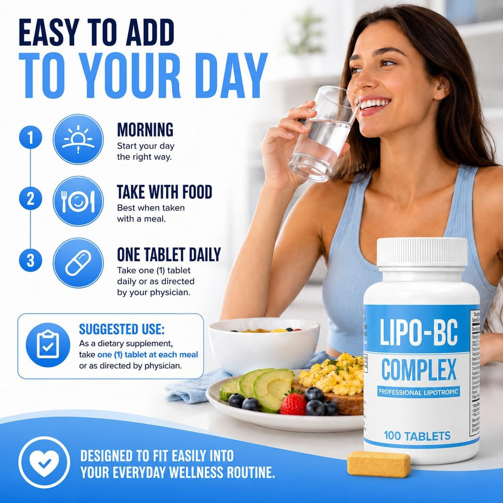 Lipo BC Complex, 200 comprimidos (2 paquetes de 100)