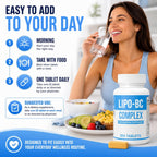 Lipo BC Complex, 200 comprimidos (2 paquetes de 100)