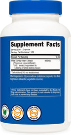 Nutricost Extracto de Judía Blanca 650mg - 120 Cápsulas Vegetales