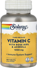 SOLARAY Vitamina C 1000 mg Liberación Prolongada con Escaramujo y Bioflavonoides de Acerola