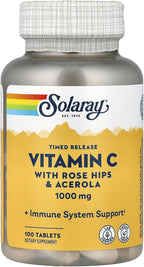 SOLARAY Vitamina C 1000 mg Liberación Prolongada con Escaramujo y Bioflavonoides de Acerola