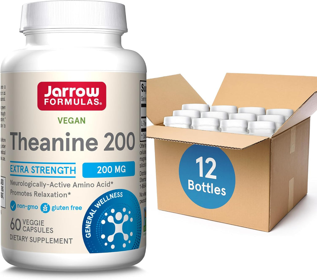 Jarrow Formulas Extra Strength Theanine 200 mg - 60 Cápsulas Vegetales