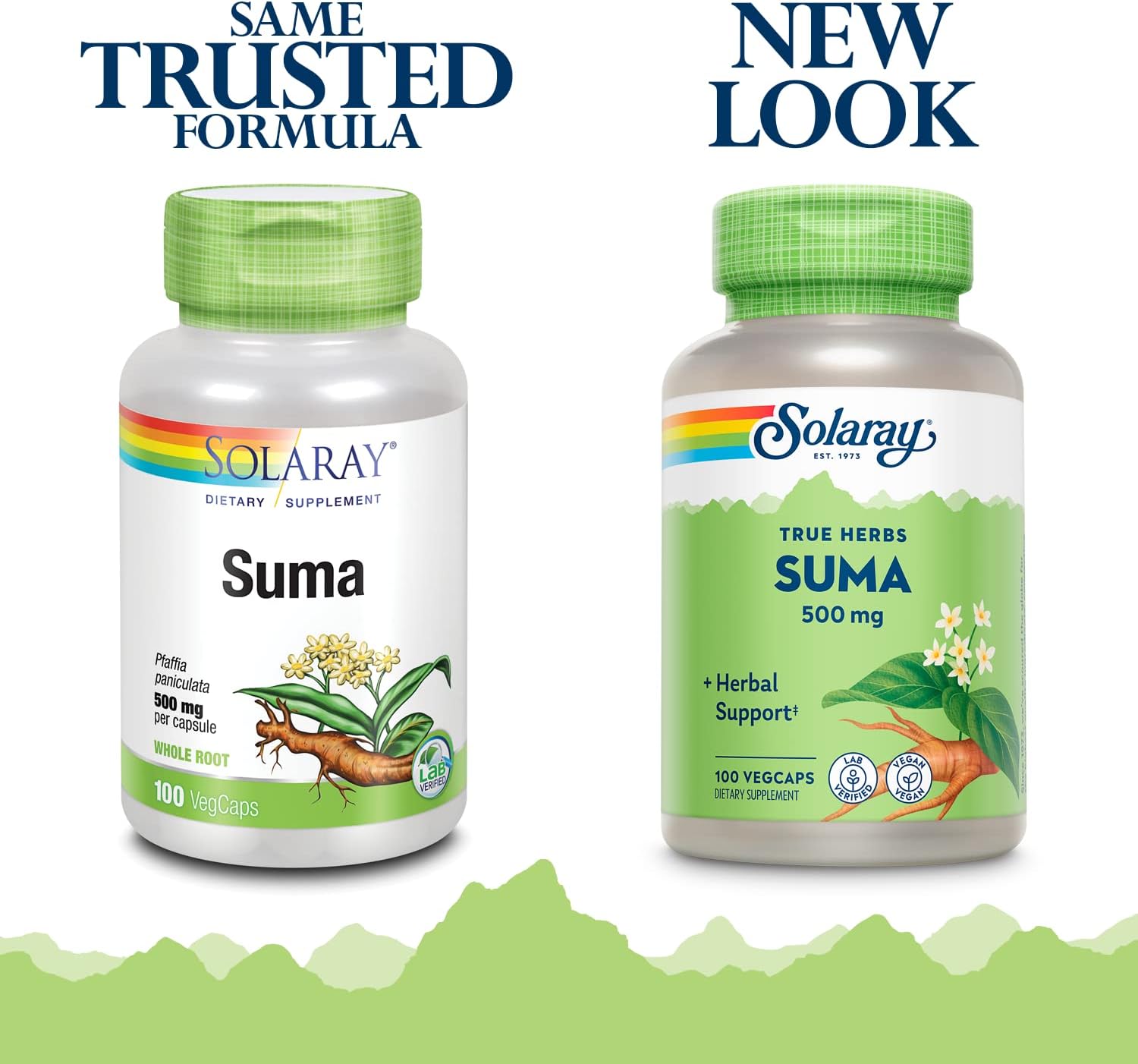 SOLARAY Raíz de Suma 500mg | Adaptógeno para el Estrés y la Inmunidad | 100 Cápsulas Veganas