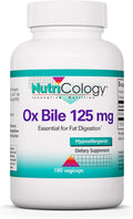 Nutricology Ox Bile 125 mg - Sales Biliares Concentradas - 180 Cápsulas