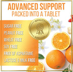 Vitamina C 1000mg con Escaramujo y Bioflavonoides - Suplemento Masticable Sin Azúcar - 60 Comprimidos