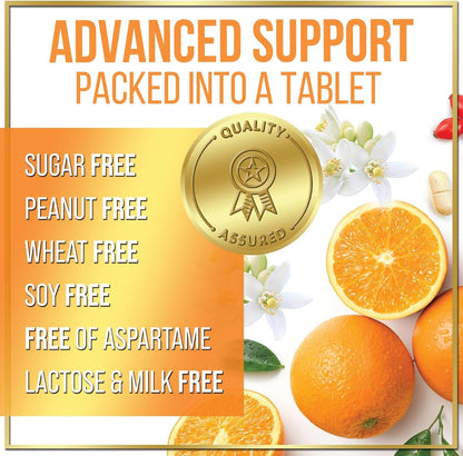 Vitamina C 1000mg con Escaramujo y Bioflavonoides - Suplemento Masticable Sin Azúcar - 60 Comprimidos – Image 6