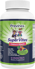 Previnex Super Vites® Multivitamínico Infantil - 28 Superfrutas y Verduras Ecológicas, Comprimidos Masticables