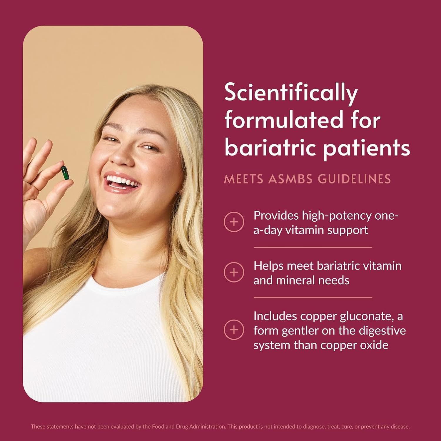 Bariatric Advantage Ultra Solo Sin Hierro - Multivitamínico Diario para Pacientes Bariátricos - 90 Cápsulas