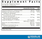 Douglas Laboratories Complejo B con Metafolin - Suplemento de Vitaminas B - con Folato, Biotina y Tiamina - No Transgénico - 60 Cápsulas Vegetarianas
