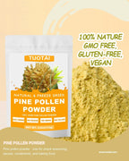 Polen de Pino Premium en Polvo, 100% Natural, Sin OGM, Vegano
