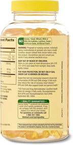 Spring Valley Omega-3 1000 mg Aceite de Pescado, 180 Perlas Blandas, Sabor Limón