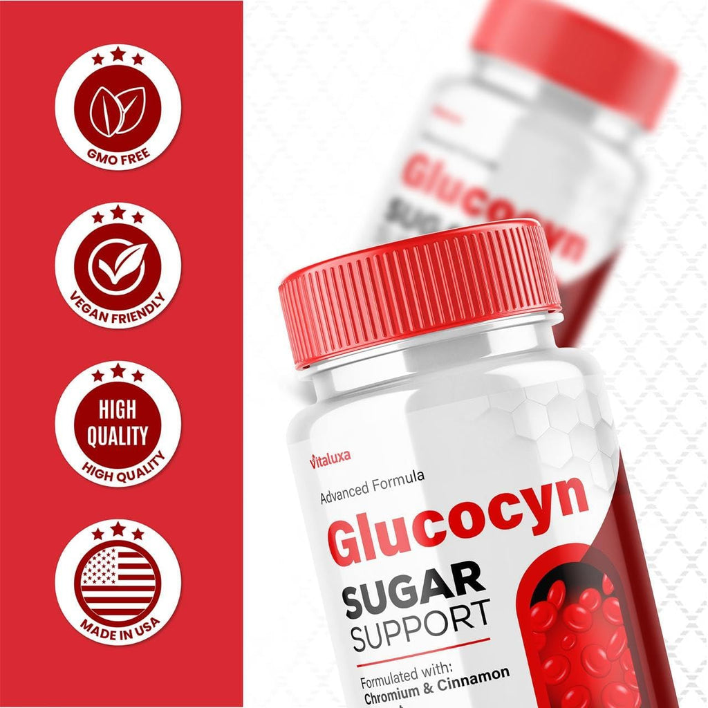 Glucocyn Support Cápsulas - Fórmula de Salud de Glucógeno, Máxima Potencia 800 mg con Vitaminas y Minerales Naturales (60 Cápsulas)