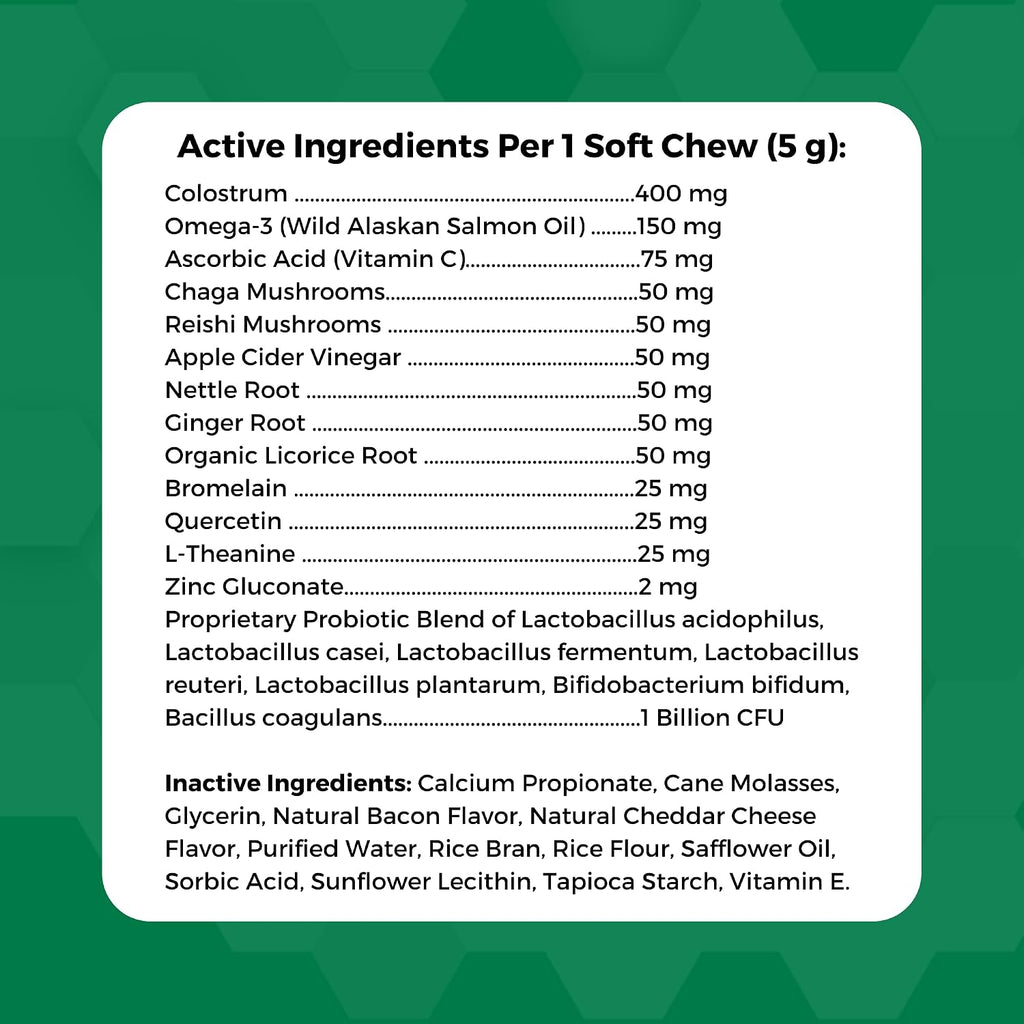 Progility Allergy & Immune Suplemento para Perros – Apoyo Avanzado para el Sistema Inmunológico y Alergias Estacionales con Probióticos, Masticables Blandos (90 unidades)