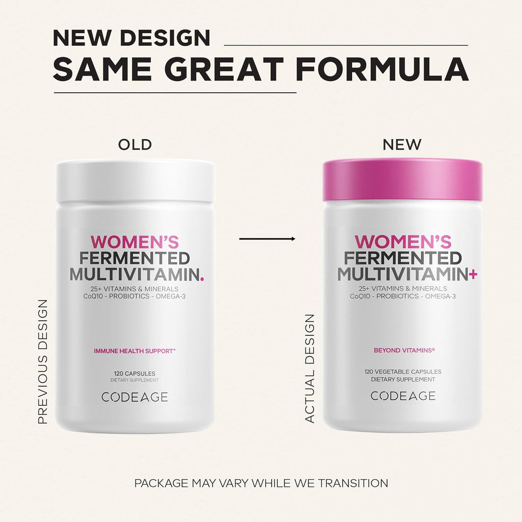 Codeage Multivitamínico Femenino Fermentado - 120 Cápsulas