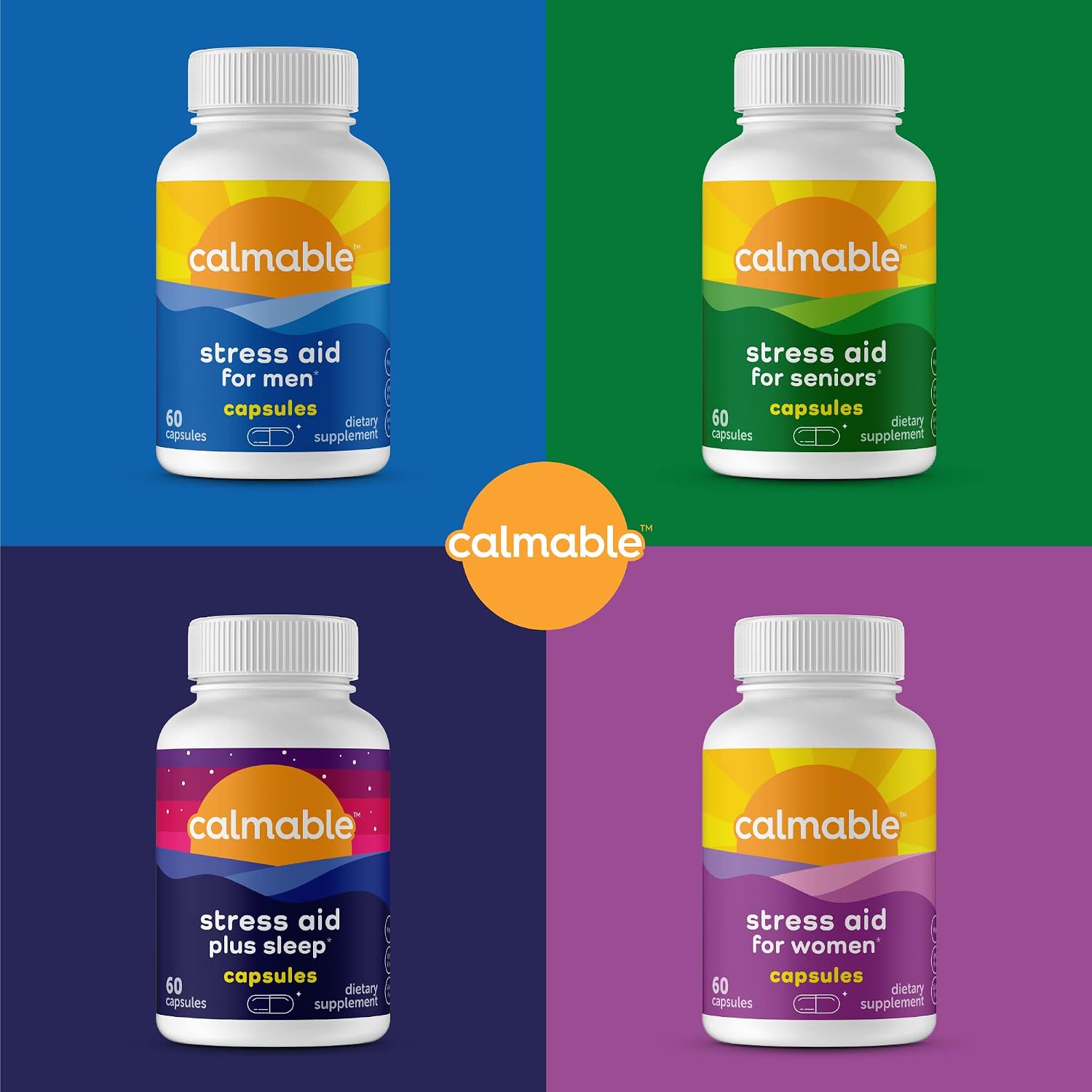 Calmable Stress Relief Aid for Teens - 60 Cápsulas