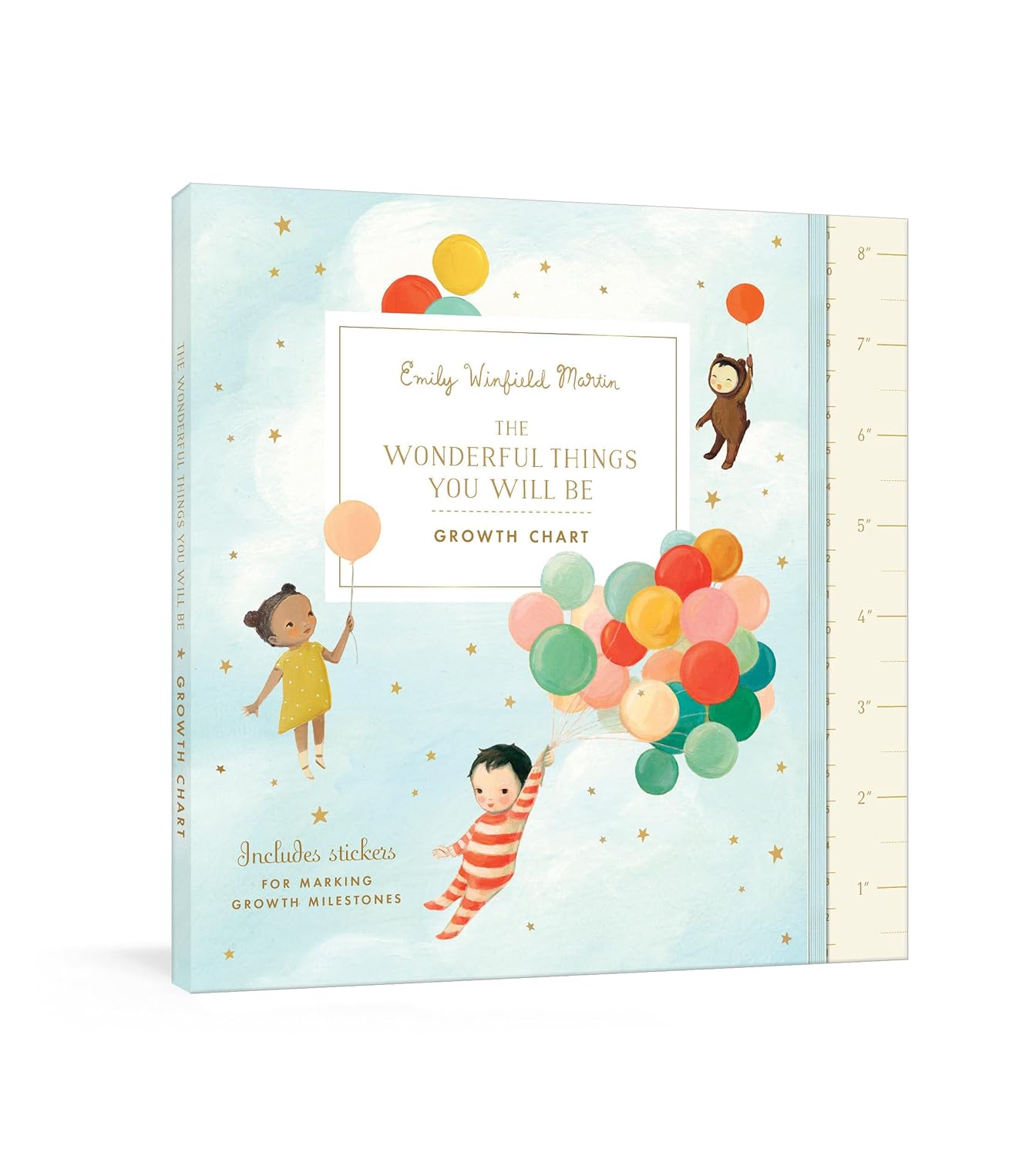 Tabla de crecimiento "The Wonderful Things You Will Be": Incluye pegatinas para marcar los hitos de crecimiento
