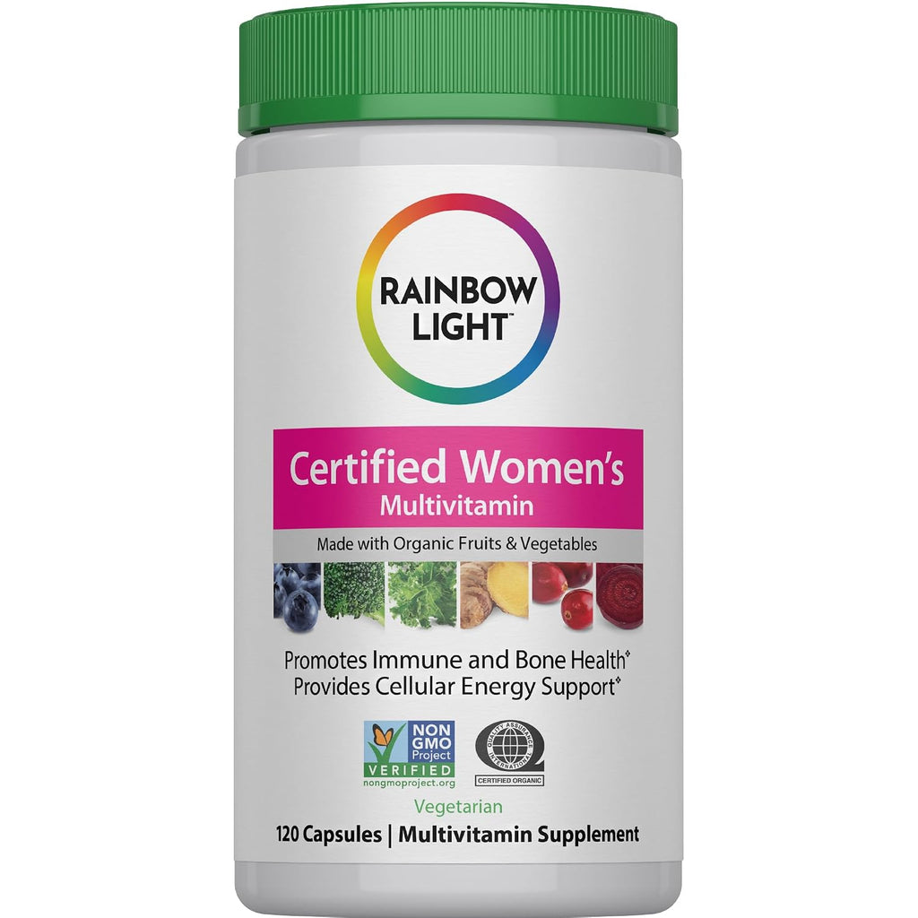 Rainbow Light Multivitamínico para Mujeres | 120 Cápsulas | con Frutas y Verduras Orgánicas | Vegetariano, No-GMO