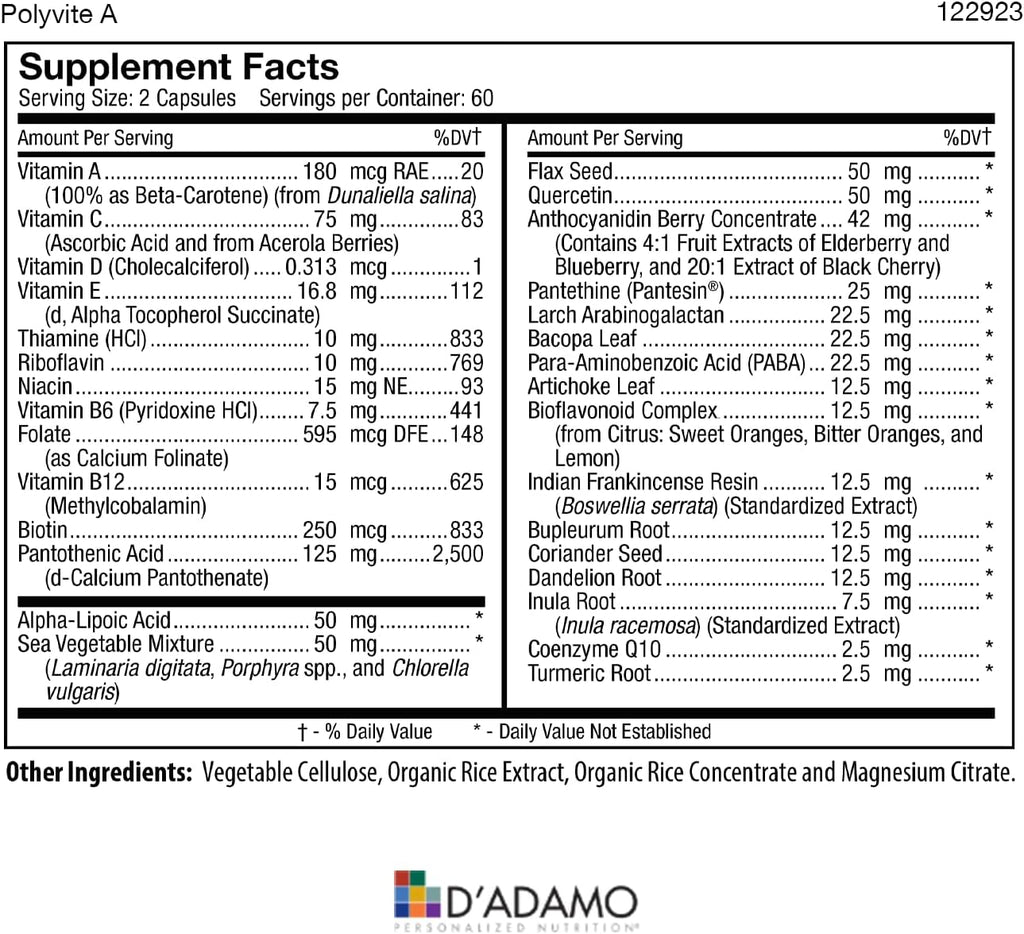 D'Adamo Personalized Nutrition - Optimal Health Stack (Blood Type A)