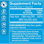 Ácido Fólico 800 mcg de The Vitamin Shoppe – 100 Cápsulas