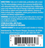 Ácido Fólico 400 mcg - The Vitamin Shoppe - 300 Comprimidos