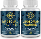 lipmaxmall Taurina Liposomal 1000mg - 60 Cápsulas Blandas (Pack de 2)
