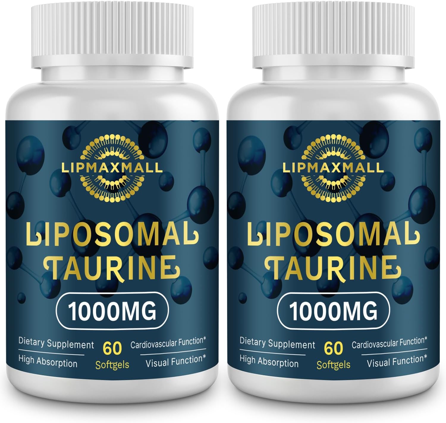lipmaxmall Taurina Liposomal 1000mg - 60 Cápsulas Blandas (Pack de 2)
