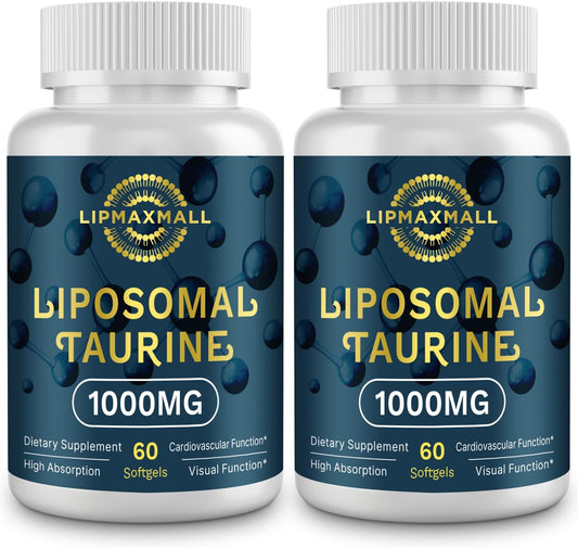 lipmaxmall Taurina Liposomal 1000mg - 60 Cápsulas Blandas (Pack de 2)