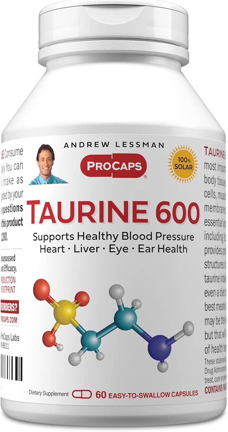 ANDREW LESSMAN Taurina 600 mg – 60 Cápsulas